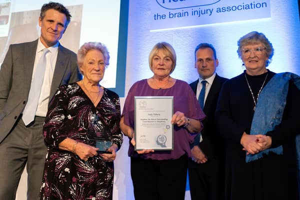 Judy Tilbury, 83, (second from left) won the Stephen McAleese Outstanding Contribution to Headway Award