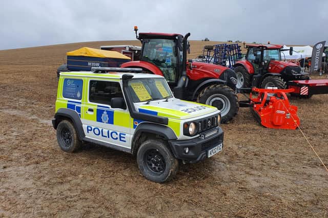 A freshers’ fair, a country show and a ploughing match were among the events police attended to increase awareness of rural crime in Sussex. Pictures courtesy of Sussex Police
