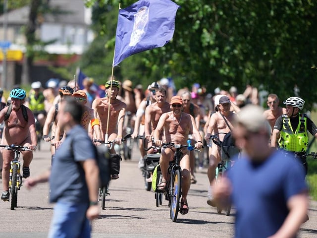 The Brighton Naked Bike Ride took place on Sunday, June 12