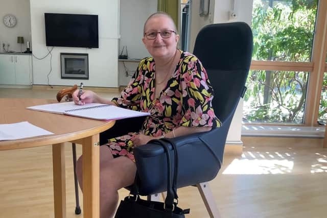 Creative writing at St Barnabas House hospice has given Heather Rowlands comfort