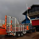 New faster Atlantic lifeboat is trialled at Hastings. Pics by Kevin Boorman