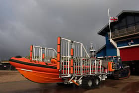New faster Atlantic lifeboat is trialled at Hastings. Pics by Kevin Boorman