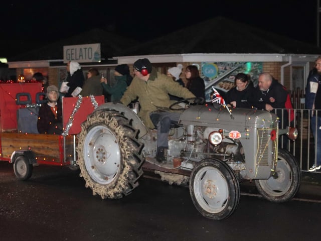 The Christmas Tractor Run 2024 leaving Hastings Old Town on December 21. Photo by Kevin Boorman.