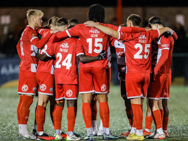Action from Eastbourne Borough's home defeat by Torquay United in National League South