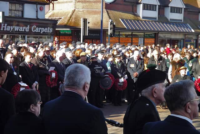 A remembrance service in Hailsham back in 2012. Picture from Paul Crompton