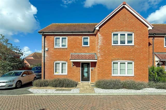 This detached four-bedroom house on the Kingley Gate development has come on the market at £490,000