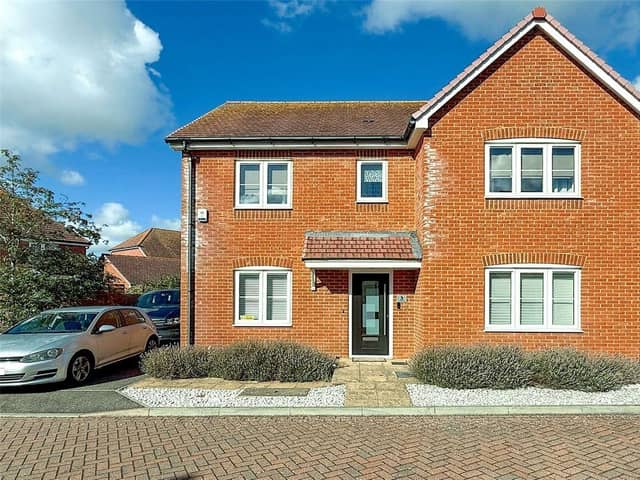 This detached four-bedroom house on the Kingley Gate development has come on the market at £490,000