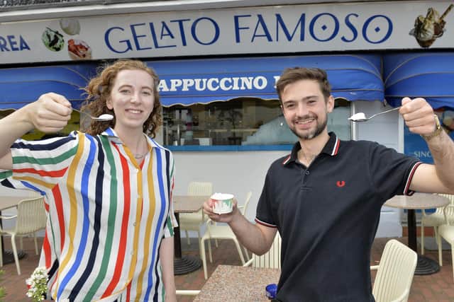 India and Jacob at Gelato Famoso (Pic by Jon Rigby)