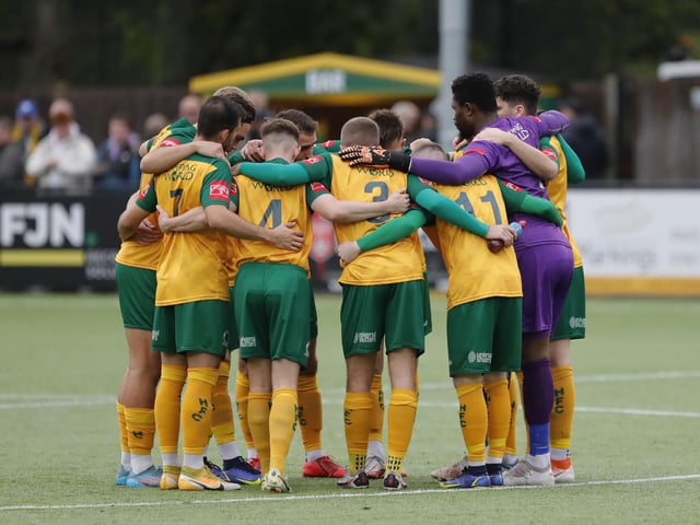 Match action from Horsham's 3-2 win over Potters Bar Town on Saturday