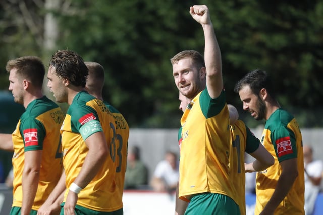 Match action from Horsham's West Sussex derby win over ten-man Bognor Regis Town on August bank holiday Monday