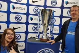 Ongoing train strikes over the weekend meant that lifelong Blues fan Ryan Stray would have been unable to attend Pompey's game against Bristol Rovers tomorrow with dad, Tim., right