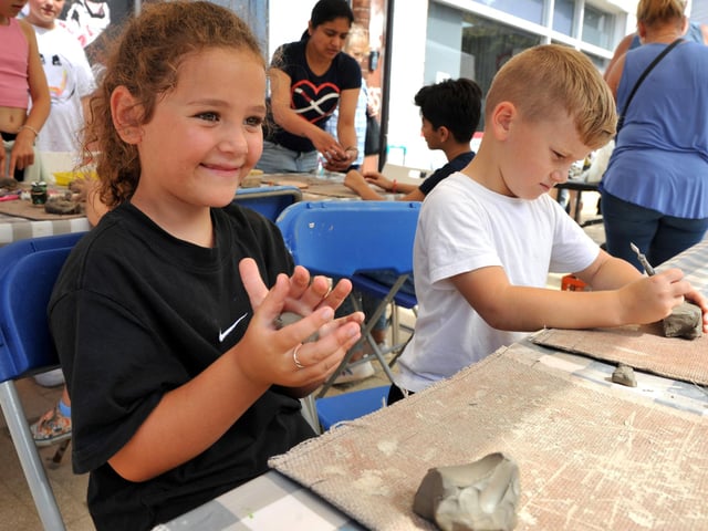Moulding and making with Love Local Arts in Littlehampton