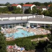 A swimming pool in Pullach, Germany, heated by geothermal energy