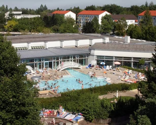 A swimming pool in Pullach, Germany, heated by geothermal energy