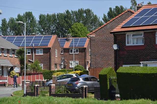 Solar panels on homes  (Photo by Anthony Devlin/Getty Images)