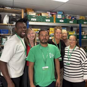 Some of the team who make the Bognor Regis Foodbank such a wonderful community support and lifeline welcomed the High Sheriff of West Sussex Gary Shipton to see their operations at The Hope Centre, Saint Wilfrid Church, Ellasdale Road, Bognor Regis. Photo: contributed