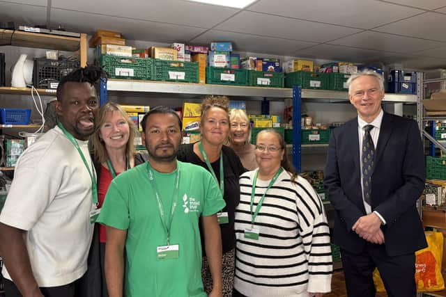 Some of the team who make the Bognor Regis Foodbank such a wonderful community support and lifeline welcomed the High Sheriff of West Sussex Gary Shipton to see their operations at The Hope Centre, Saint Wilfrid Church, Ellasdale Road, Bognor Regis. Photo: contributed