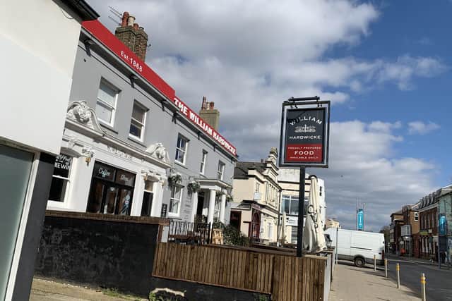 The outside area of the William Hardwicke pub can be upgraded