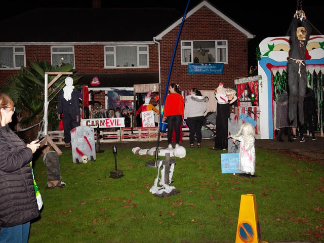 Halloween house at 5 Gillsmans Park, St Leonards, in aid of St Michael's Hospice. Photo by Frank Copper.