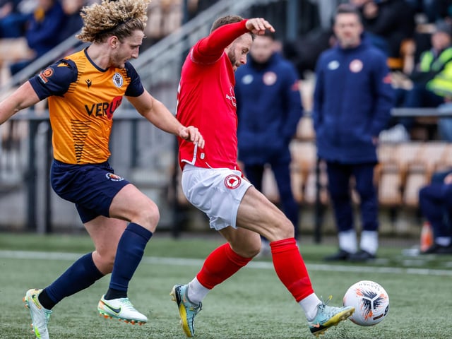 Action from Eastbourne Borough's 5-1 win at Slough Town in the National League South
