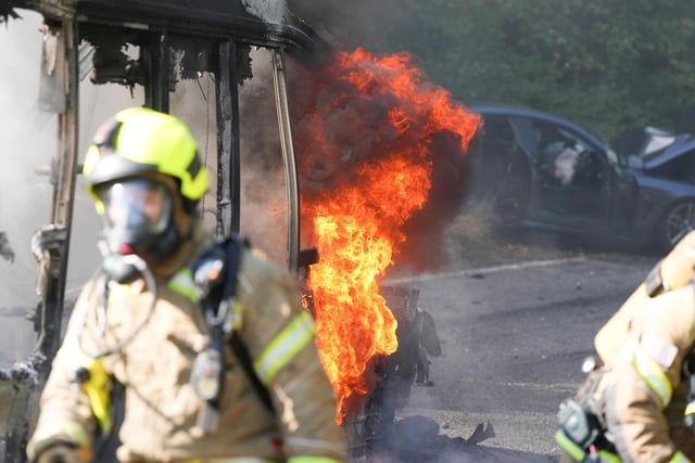 West Sussex Fire & Rescue Service were called to the vehicle fire at London Road, Ashington, on Saturday, August 13