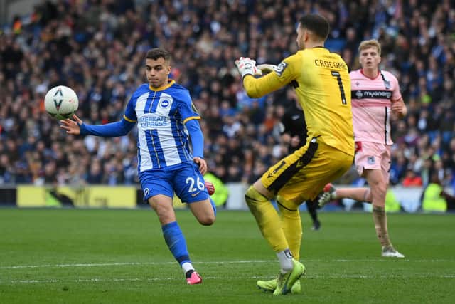 Teenage midfielder Yasin Ayari revealed head coach Roberto De Zerbi was ‘the biggest reason’ why he signed for Brighton & Hove Albion in the January transfer window. Picture by Mike Hewitt/Getty Images
