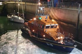 Volunteers from Eastbourne RNLI were called out to assist a 30 foot yacht which had suffered from engine failure. Picture: Trevor Phillips