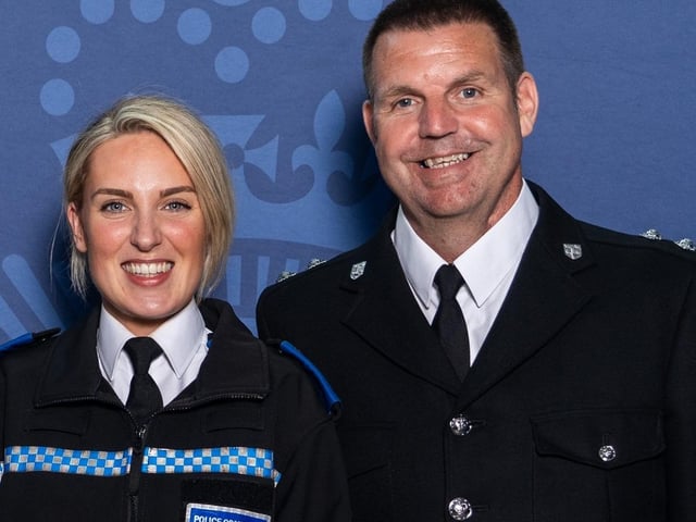Inspector Ward and PCSO Hannah Stevens