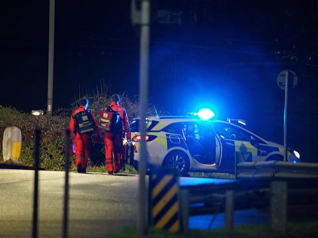 The vehicle left the scene without stopping and an investigation is ongoing to identify and locate those involved