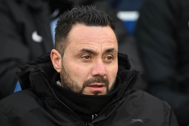Chelsea have a ‘genuine interest’ in Brighton & Hove Albion head coach Roberto De Zerbi as pressure continues to mount on Blues manager, and ex-Seagulls boss, Graham Potter. Picture by Mike Hewitt/Getty Images
