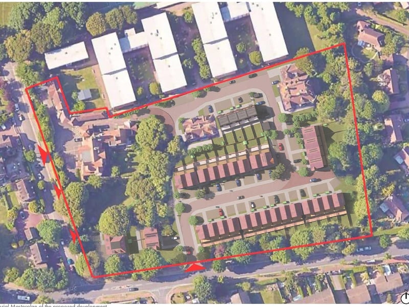 Aerial masterplan of the proposed development