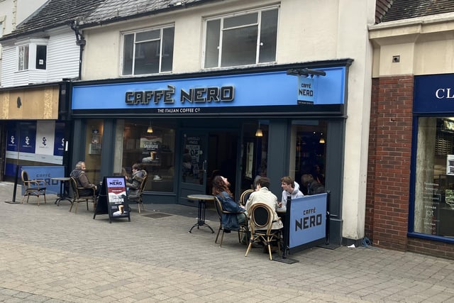 Caffe Nero in West Street was rated 4.2 out of five from 500 reviews. One said: "We always get our coffee here. Nice brew and they are dog-friendly."