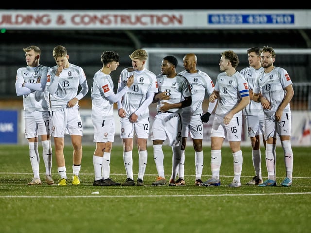 Action from Eastbourne Borough's Sussex Senior Cup quarter-final versus Hastings United