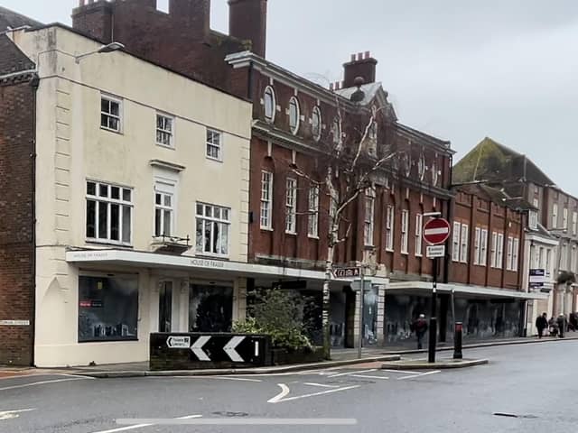 Empty shops in Chichester