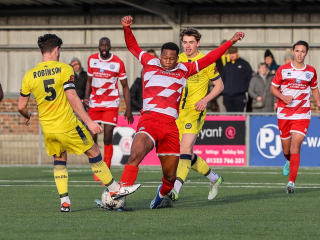 Action from Eastbourne Borough's vital win over Farnborough