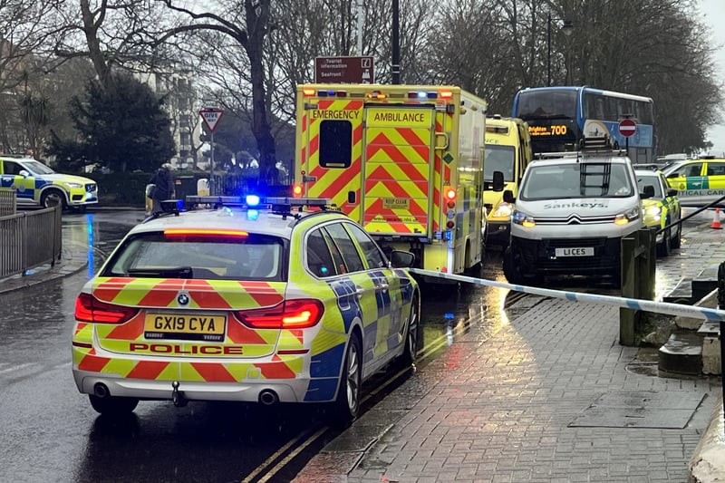 The emergency services have responded to a serious incident in Worthing. Warwick Street is closed in both directions, with slow traffic reported.