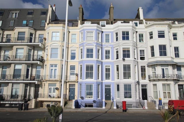 The apartment is on the seafront at Eversfield Place
