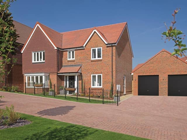 One of the properties built by Linden Homes at Manor View, East Grinstead.
