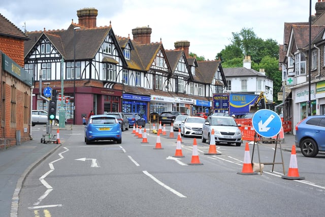 The Western Gateway and Station Improvements Scheme has started in Burgess Hill. Pictured: Station Road