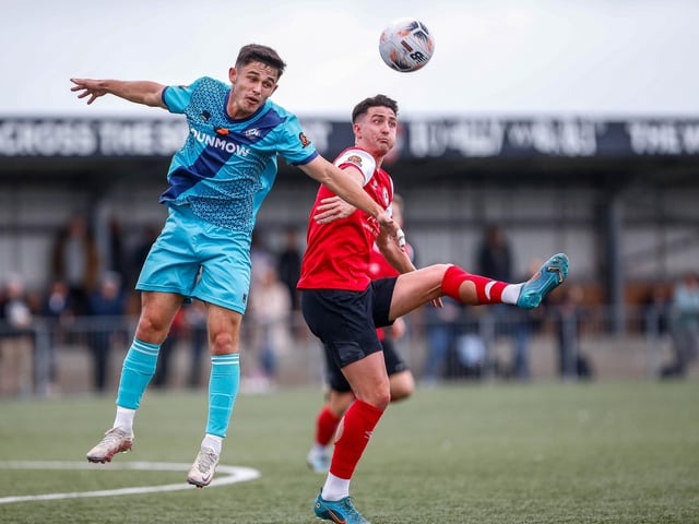 Action from Eastbourne Borough's National League South clash with Braintree at Priory Lane