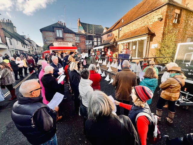 Community carol singing led by Jonny Mott