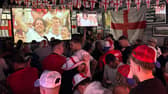 England fans in Jesters Bar, Eastbourne. Photo: Jesters Bar