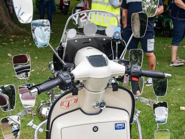 Crowds enjoyed the spectacular scooter rally which took place at Bognorphenia this weekend.