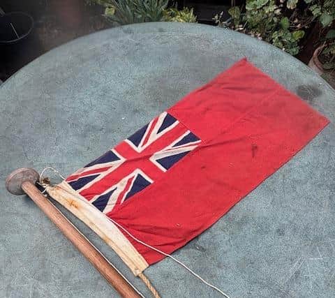 A correct navy staffed Union ‘Jack’ flag