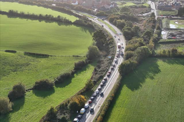 Utility repair and maintenance works have started on the A280 Angmering Bypass today– and they are expected to last until February 2024, with a Christmas hiatus. Photo: Eddie Mitchell