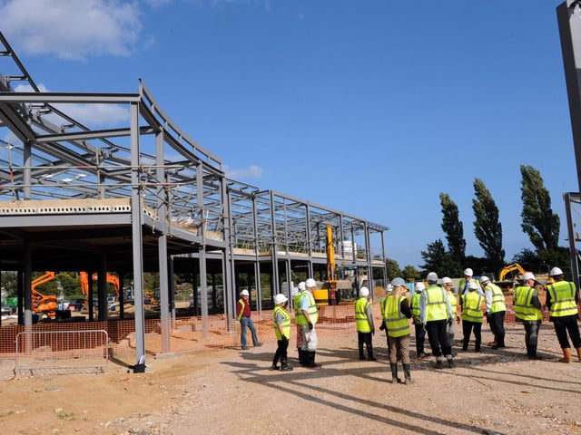 Building work at the new St Barnabas House site  in Titnore Lane on September 17, 2009