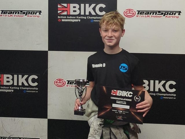 Ronnie Deacon, 12, from Shoreham, has been crowned one of the top 10 go-karters in the country