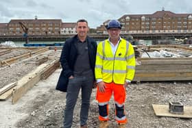 Alan McGuinness (L) said Club Padel is 'well into the construction phase'. Photo: contributed