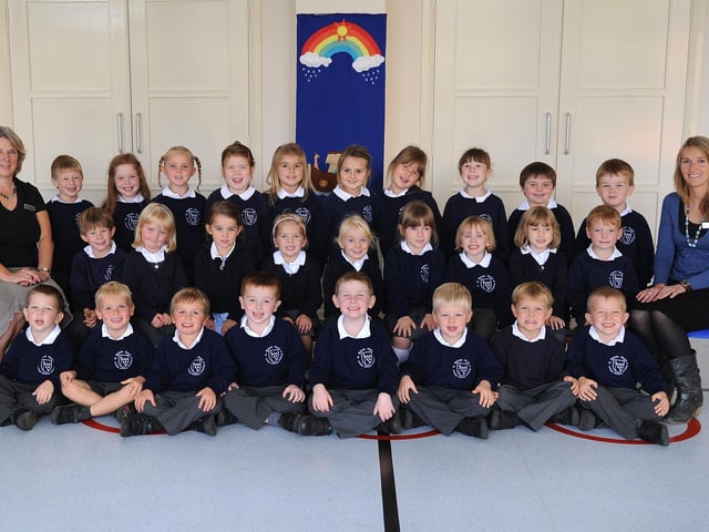 New reception pupils at St Wilfrids C of E Primary School (Haywards Heath) in 2010