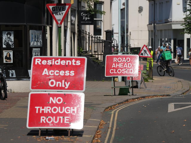 Photos taken on High Street, over the bank holiday weekend, showed heavy traffic in the area, whilst roadworks take place.